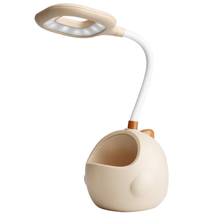 Różowa lampka LED dinozaur na biurko