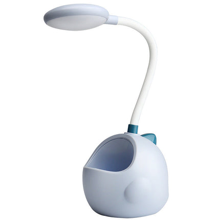 Różowa lampka LED dinozaur na biurko