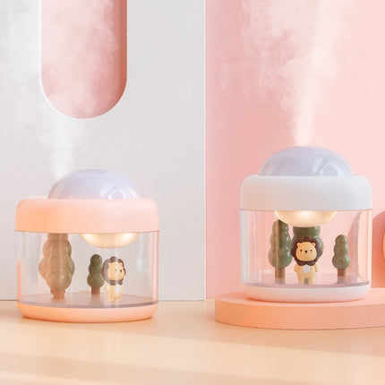 Mini projektor gwiazd LED lampka nocna lew