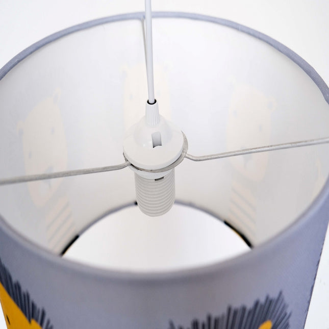 Biała lampka nocna z niebieskim wielorybem