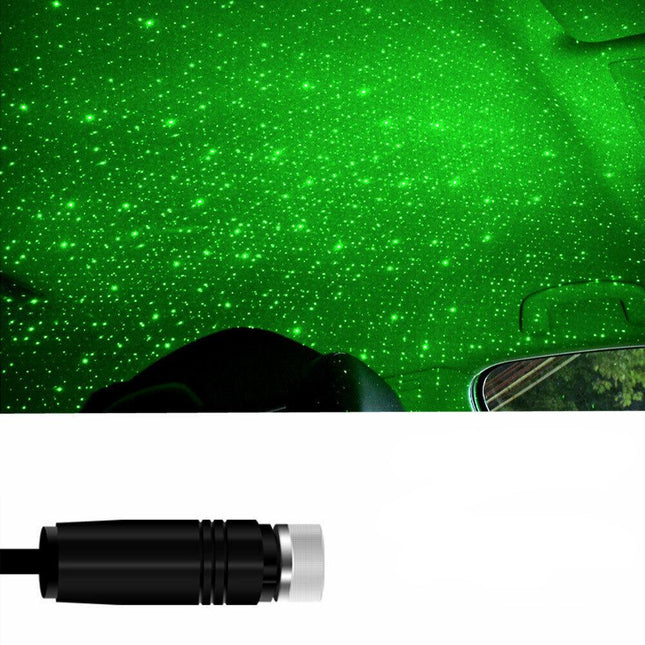 Zielony projektor gwiazd LED na USB