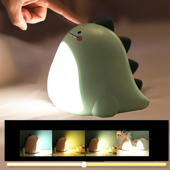 Zielona lampka nocna dinozaur dla dzieci