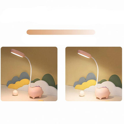 Różowa lampka na biurko świnka