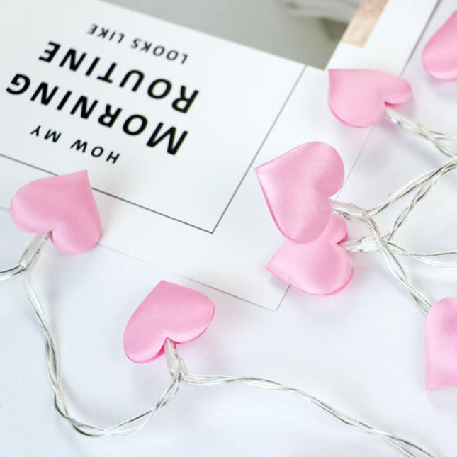 Girlanda świetlna LED różowe serca do pokoju