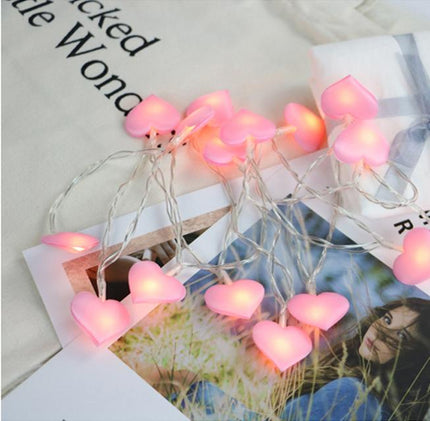 Girlanda świetlna LED różowe serca do pokoju