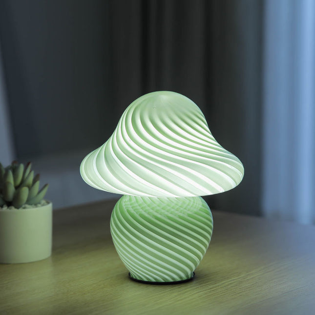 Szklana lampka nocna LED grzybek
