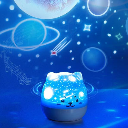 Lampka nocna projektor miś z muzyką