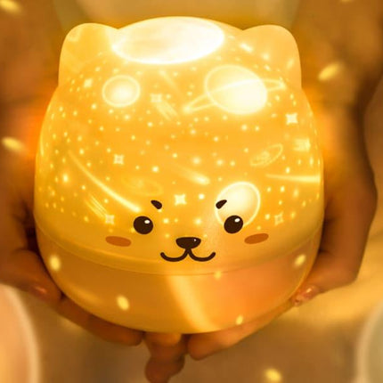 Lampka nocna projektor miś z muzyką