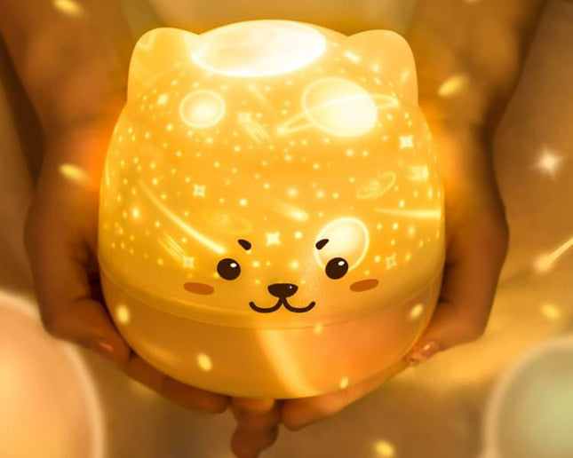 Lampka nocna projektor miś z muzyką