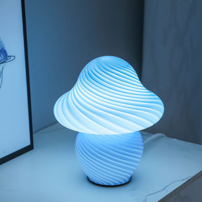 Szklana lampka nocna LED grzybek