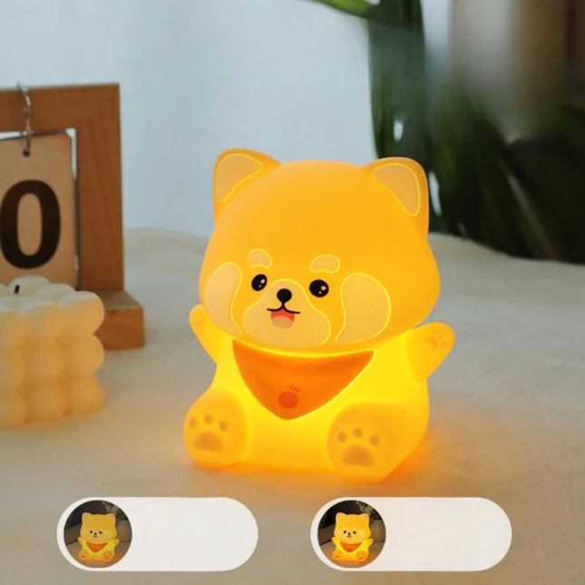 Silikonowa lampka nocna piesek styl kawaii
