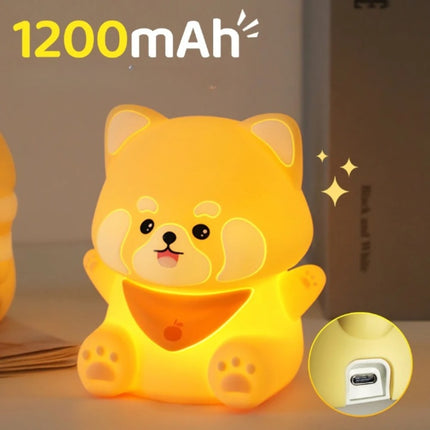 Silikonowa lampka nocna piesek styl kawaii