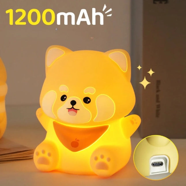 Silikonowa lampka nocna piesek styl kawaii