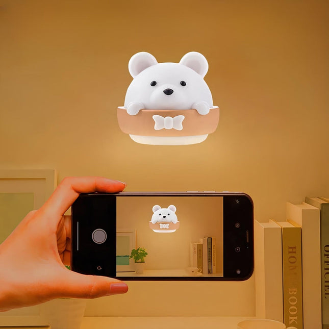 Ładowana lampka nocna miś z regulacją światła