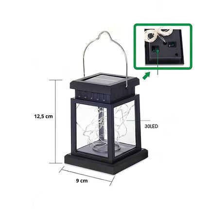 Przenośna lampka solarna w stylu lampionu