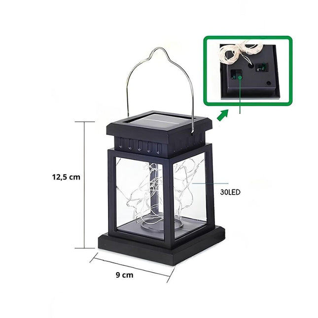 Przenośna lampka solarna w stylu lampionu