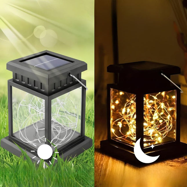 Przenośna lampka solarna w stylu lampionu