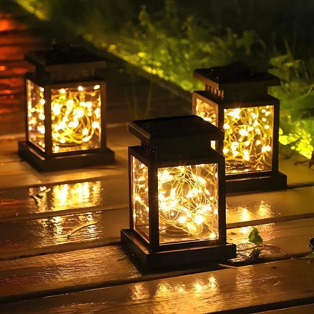 Przenośna lampka solarna w stylu lampionu