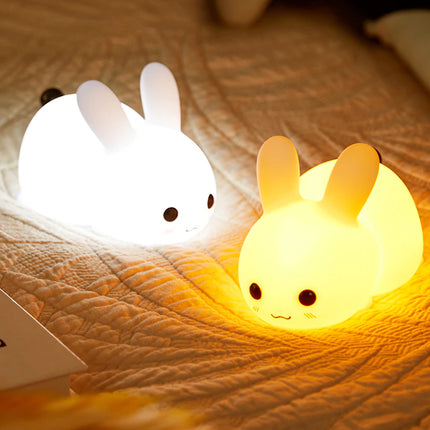 Dotykowa silikonowa lampka nocna królik