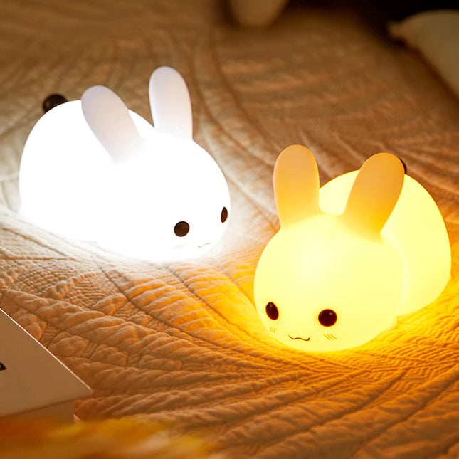 Dotykowa silikonowa lampka nocna królik