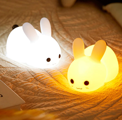 Dotykowa silikonowa lampka nocna królik
