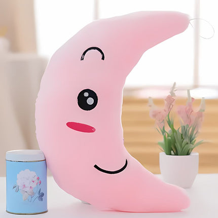 Świecąca pluszowa poduszka w kształcie księżyca