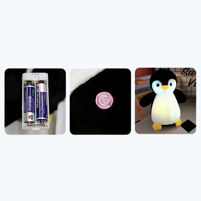 Świecąca pluszowa maskotka pingwin dla dzieci