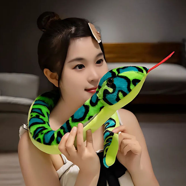 Pluszowa lampka nocna wąż zielony niebieski