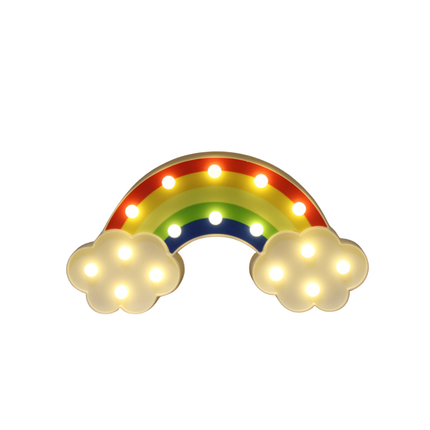 Lampka ścienna LED tęcza z chmurką