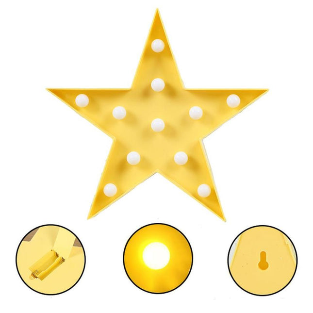 Dekoracyjna lampka ścienna gwiazda LED