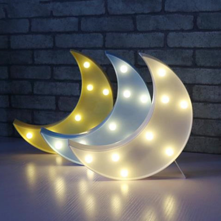 Dekoracyjna lampka ścienna księżyc LED