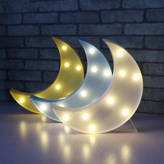 Dekoracyjna lampka ścienna księżyc LED