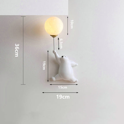 Lampka ścienna dla dzieci miś z balonem
