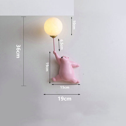 Lampka ścienna dla dzieci miś z balonem