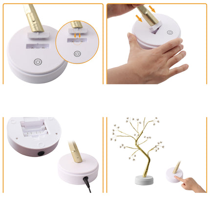 Dekoracyjne drzewko świecące lampki LED na biurko