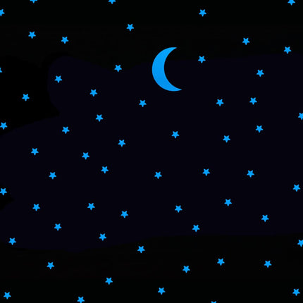 Fluorescencyjne naklejki ścienne gwiazdki i księżyc