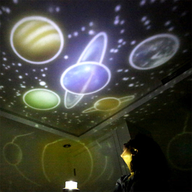 Projektor LED kosmos planety z pilotem