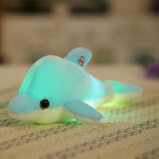 Świecąca poduszka pluszowa Delfin dla dzieci