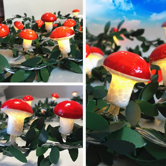 Girlanda świetlna LED grzybki do pokoju