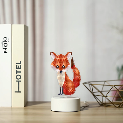 Zestaw kreatywny DIY lampka nocna LED lis