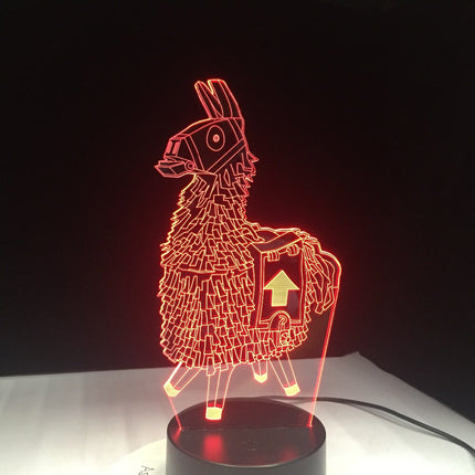 Akrylowa lampka nocna 3D LED lama