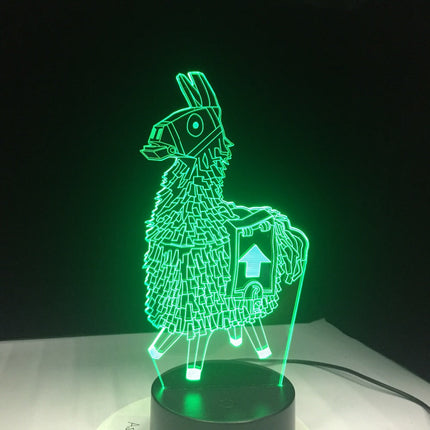 Akrylowa lampka nocna 3D LED lama