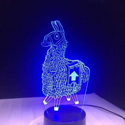 Akrylowa lampka nocna 3D LED lama