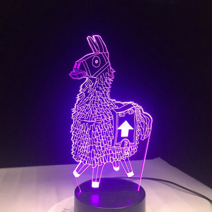 Akrylowa lampka nocna 3D LED lama