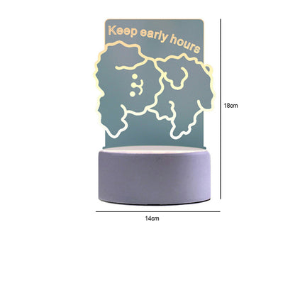 Urocza lampka nocna 3D tańczący miś