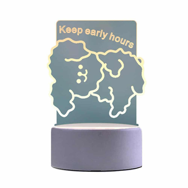 Lampka nocna 3D wesoły miś dla dzieci