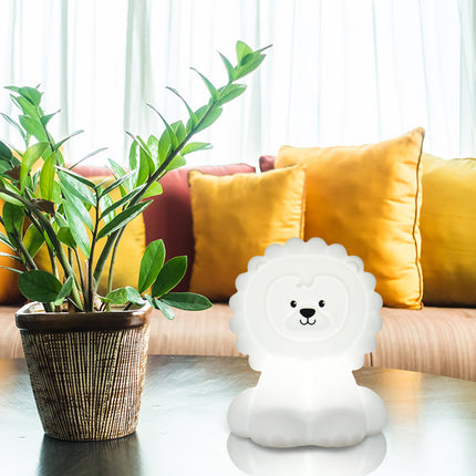 Dotykowa silikonowa lampka nocna lew LED