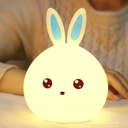 Silikonowa lampka nocna królik ładowana USB