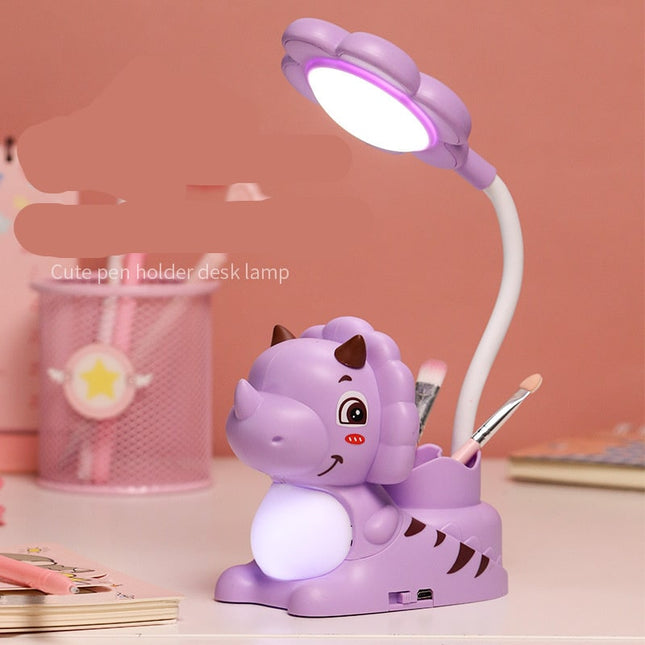 Dziecięca lampka na biurko LED dinozaur