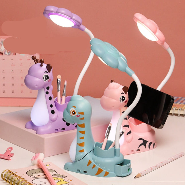 Dziecięca lampka na biurko LED dinozaur